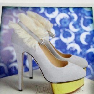 NEW CHARLOTTE OLYMPIA DOLLY RUFFLED ANKLET Shoe